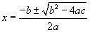 the quadratic equation formula