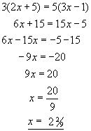 simple equation eg#2