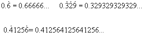 recurring decimals